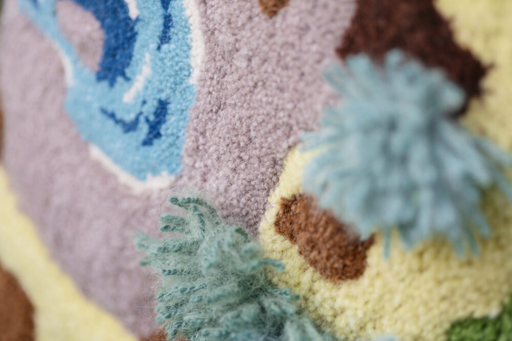 Image de coussins tuftés "Paysages" Dessous de verre Moino Studio Tufting